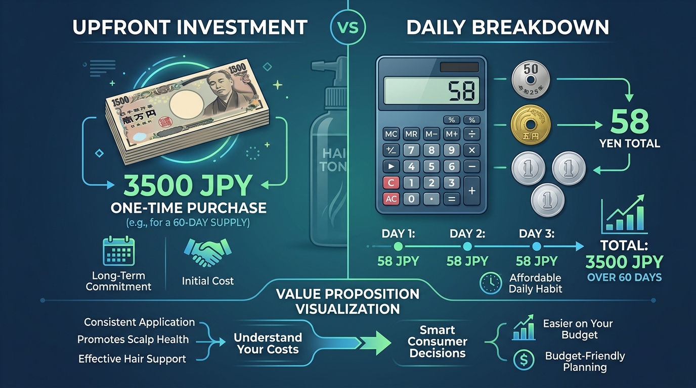 スカルプD育毛トニックの1日あたりのコスト検証
